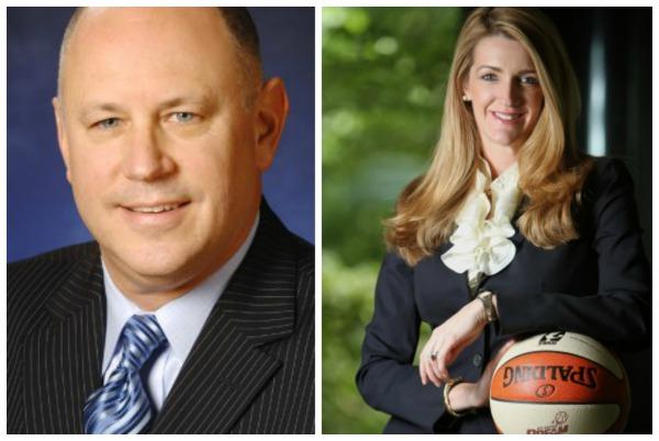 Jeff Sprecher (l) and his wife Kelly Loeffler (r) are a high profile couple in the financial world.