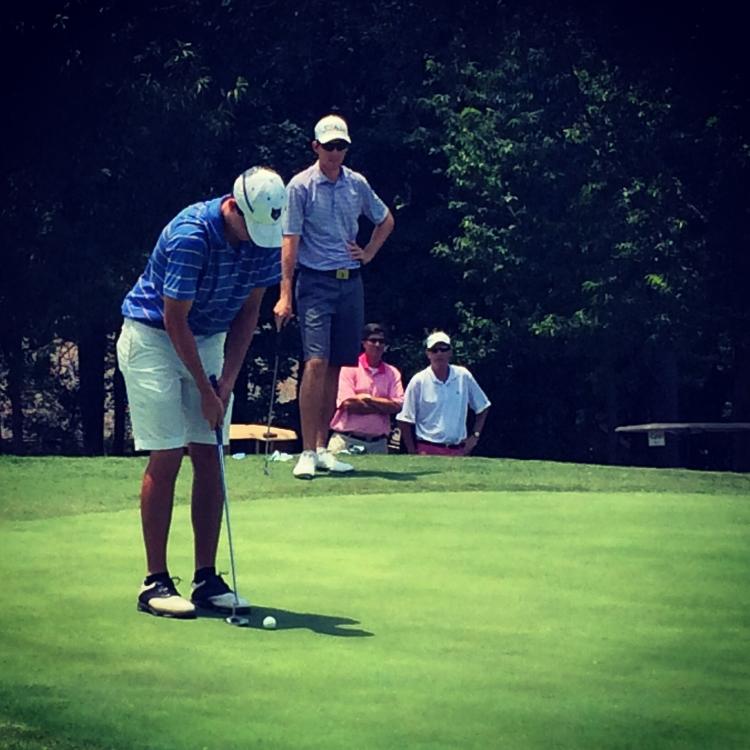 Robert Mize plays his way to champion status at the GSGA Amateur Championship at the Idle Hour Club in Macon, Georgia.