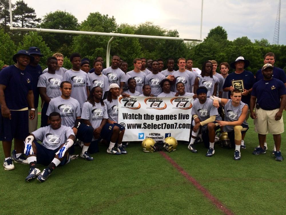 The Spartanburg Vikings celebrate the big win.