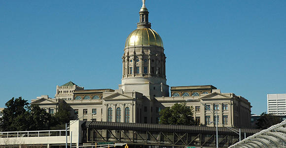 A view of the back of the Georgia State Capitol in Downtown Atlanta in an undated photo.