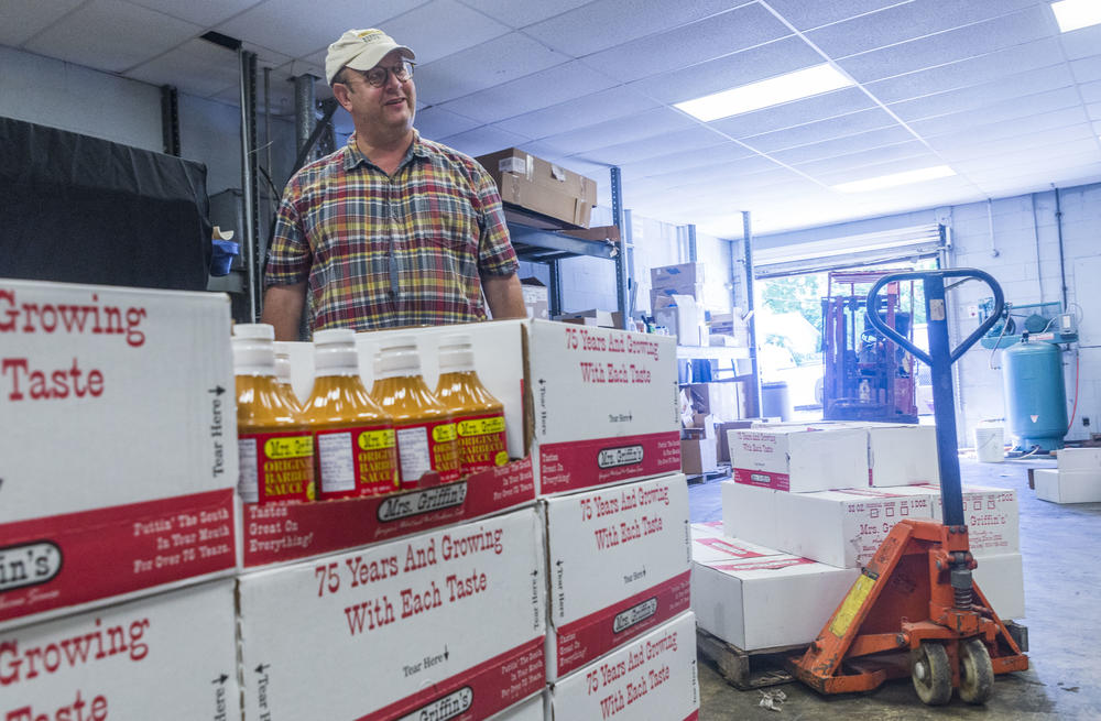 Roland Neel of Mrs. Griffin's barbecue sauce