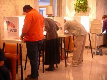 people casting their ballots