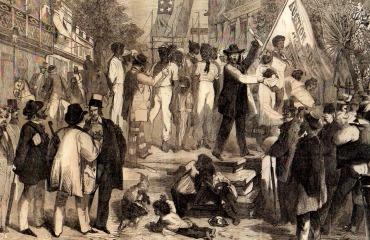 During the two-day slave auction called "The Weeping Time," friends and families were separated and the rain fell for the better part of both days, according to reports. More than 400 enslaved people were sold in the largest slave auction in U.S. history, known as "The Weeping Time."