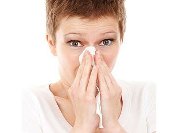 person sneezing
