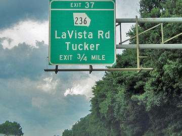 LaVista Rd. Tucker sign 