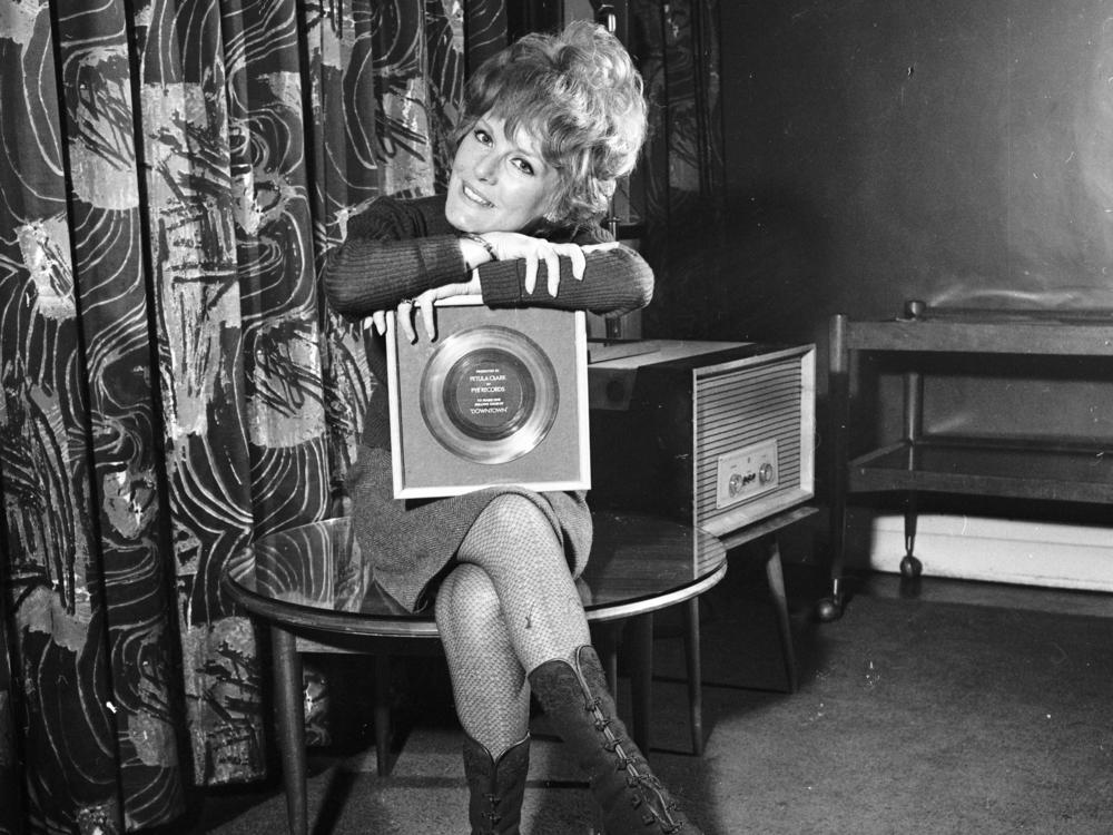 Petula Clark holds her 1965 gold record for the uptempo song 