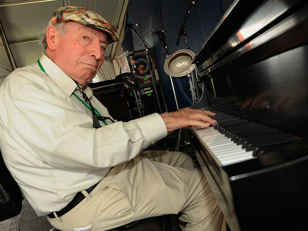 George Wein, backstage at the New Orleans Jazz & Heritage Festival in May 2012.