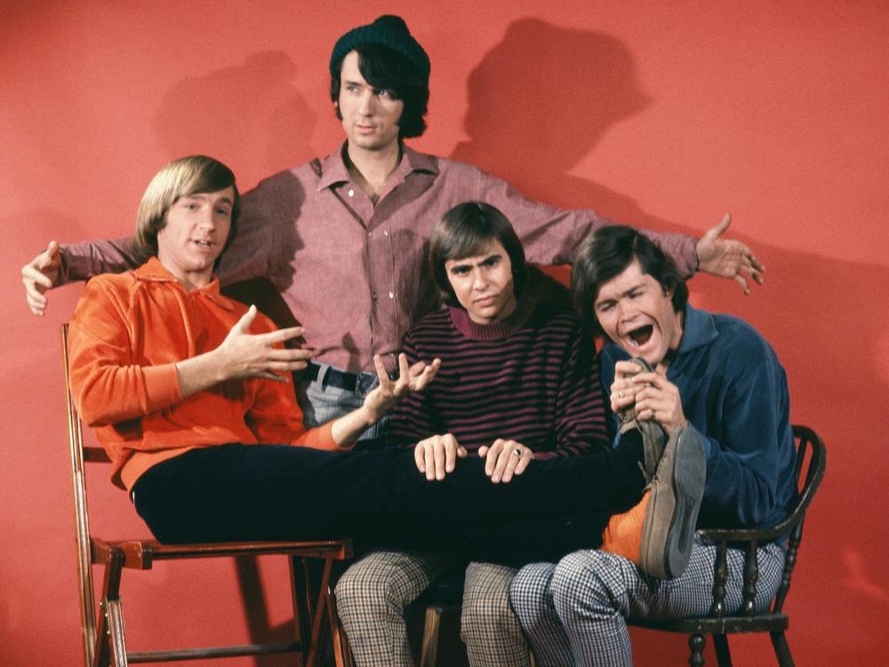 Nesmith with his bandmates Davy Jones, Mickey Dolenz and Peter Tork, photographed in Los Angeles in 1967
