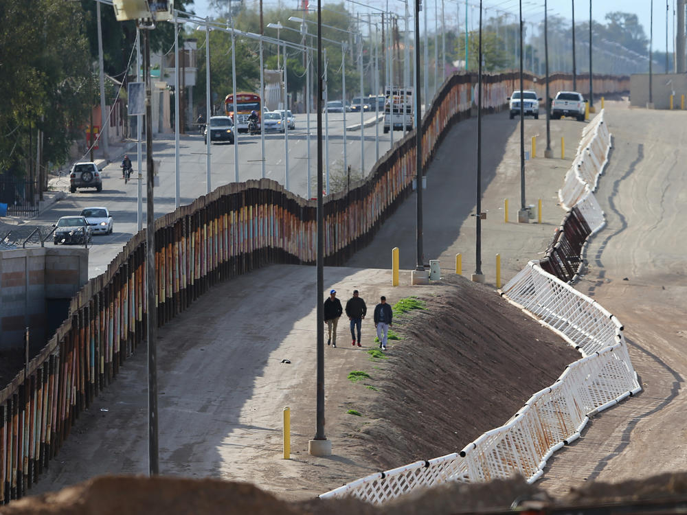 A section of border fence between Mexico and the U.S. in Calexico, Calif., on Feb. 8, 2017.