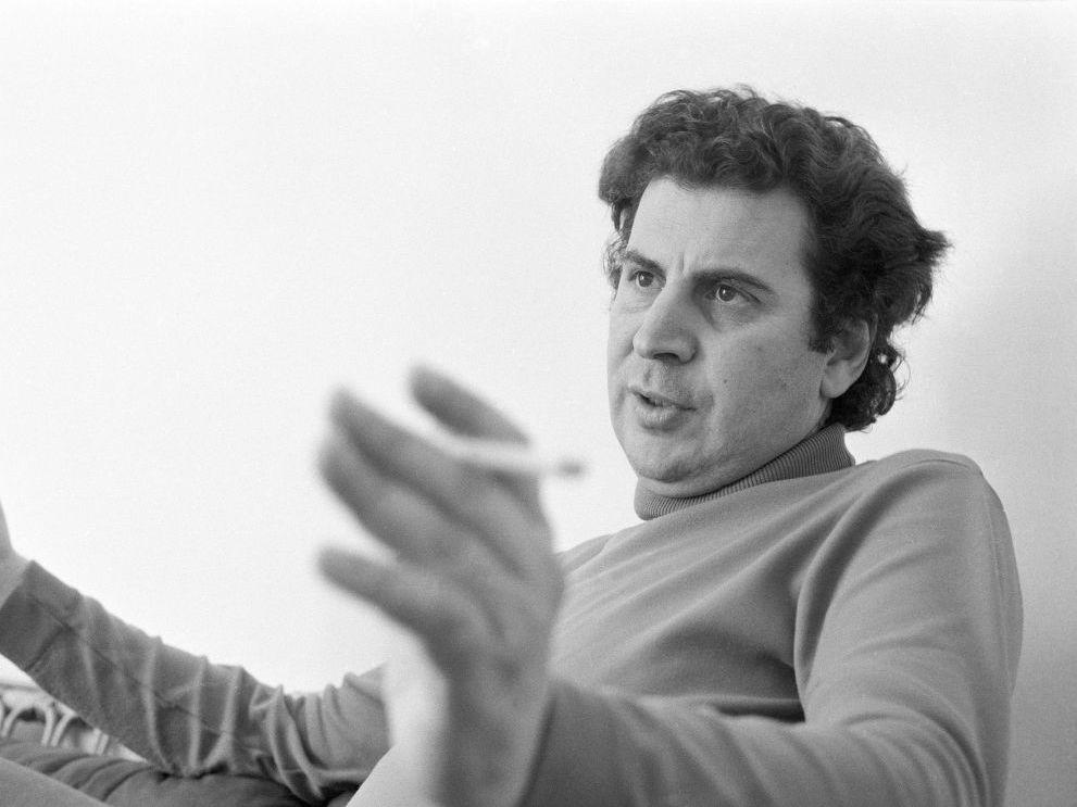 A portrait of Greek composer and songwriter Mikis Theodorakis, taken in Rome in 1973.