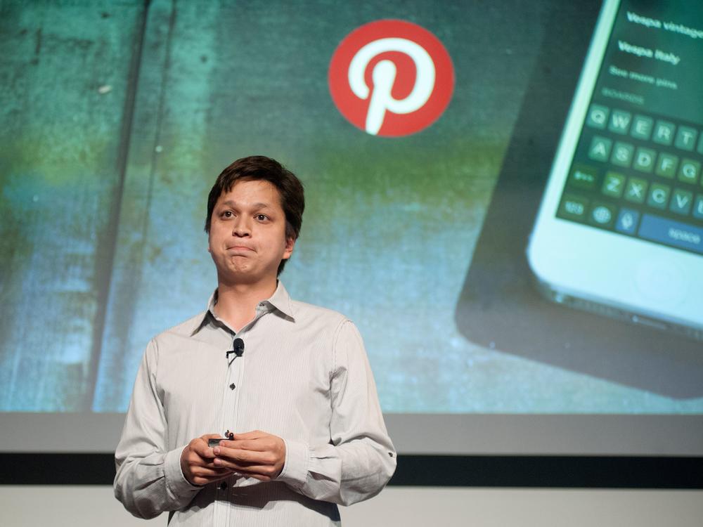 Pinterest CEO Ben Silbermann addresses a Pinterest media event at the company's corporate headquarters in San Francisco, California, on April 24, 2014.