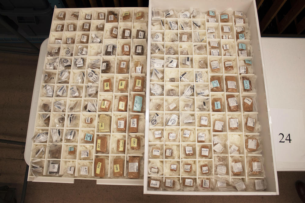 Ancient clay sealings, or bullae, used to authenticate documents and tablets in Mesopotamia, are packed by the Museum of the Bible for return to Iraq. The artifacts were acquired without proof of their chain of ownership — leaving the possibility that they might have been looted.
