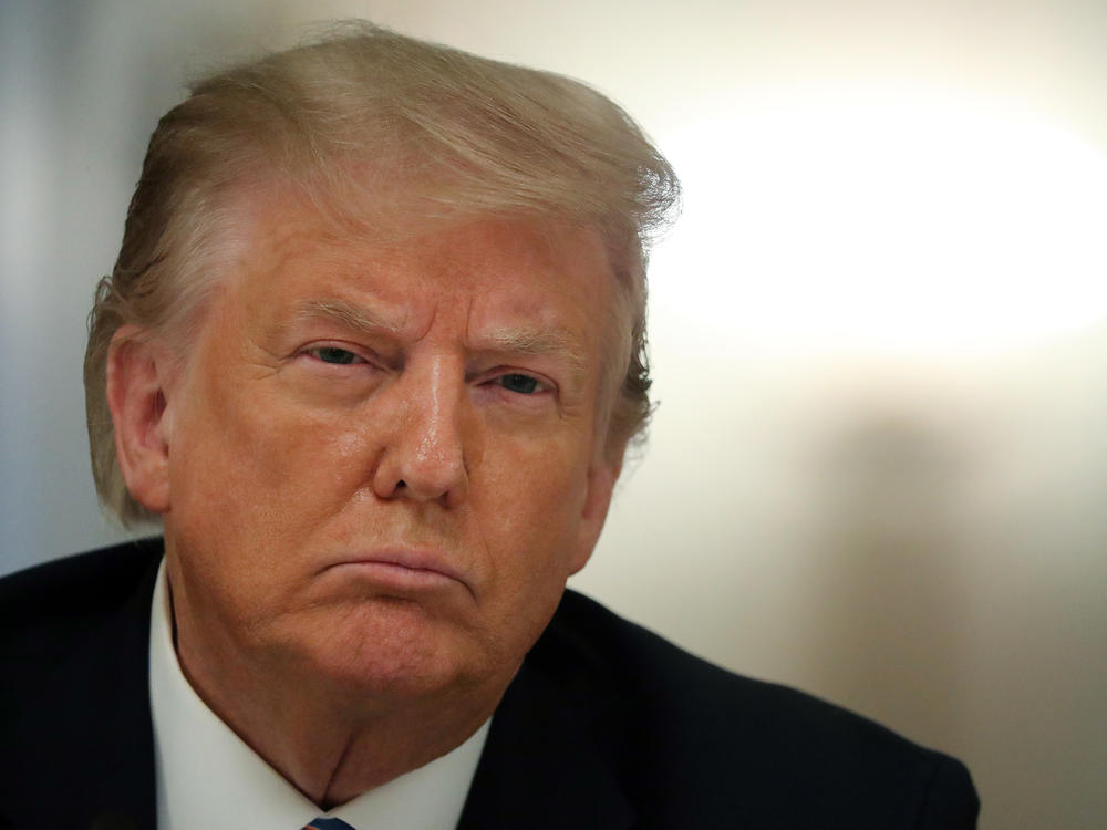 President Trump participates in a White House event Tuesday on how to safely reopen schools during the coronavirus pandemic.