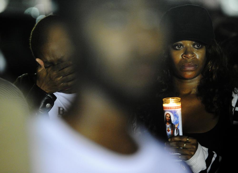 The scene outside the Troy Davis execution in 2011.