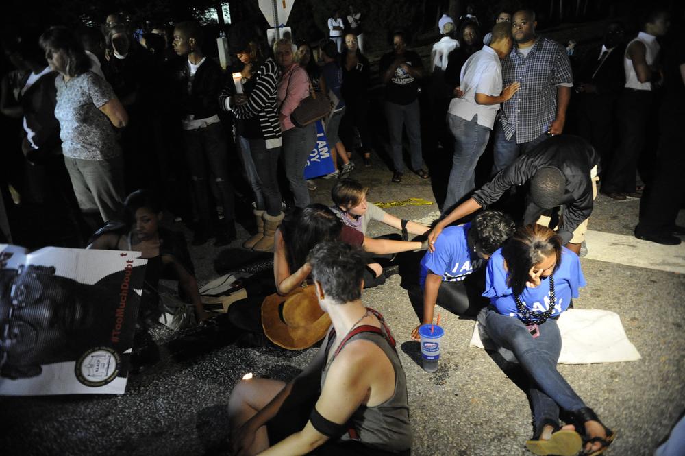 The scene outside the Troy Davis execution in 2011.