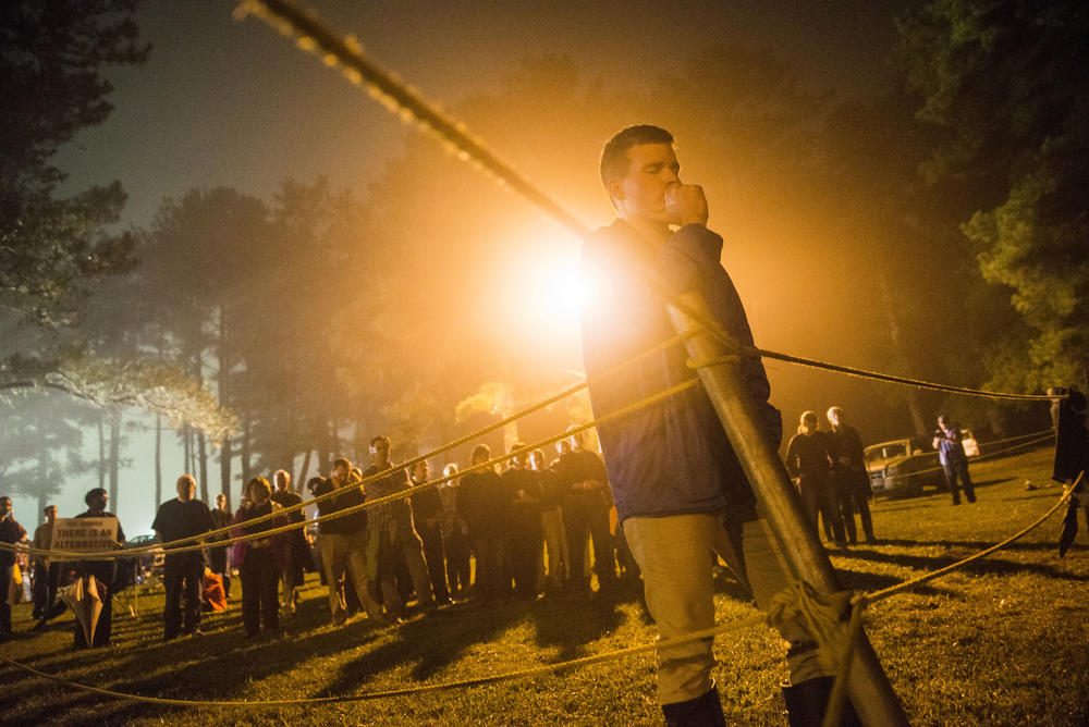Supporters of Kelly Gissendaner outside the Georgia Diagnostic and Classification State Prison in Jackson take to singing hymns as her legal appeals dwindle. Gissendaner was executed in 2015 for the murder of her husband in 1997.
