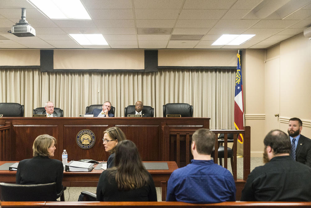 The Georgia Board of Pardons and Parole before Kelly Gissendaner's 2015 clemency hearing. 