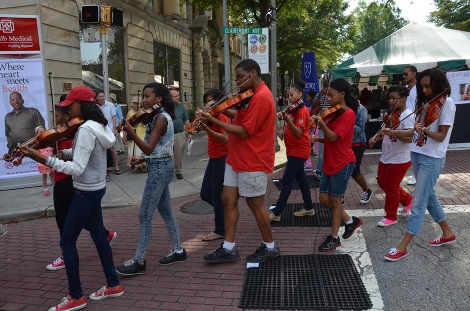 Music in the Park embraces artists and musicians to showcase their talents by parading the streets.
