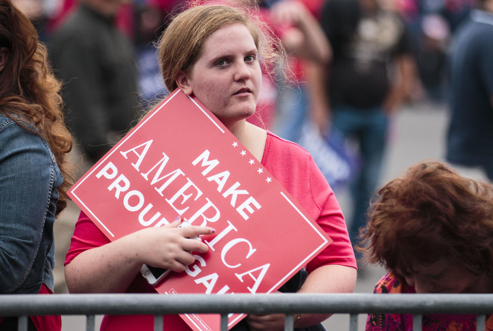 People waited eight hours or more to see and hear President Trump