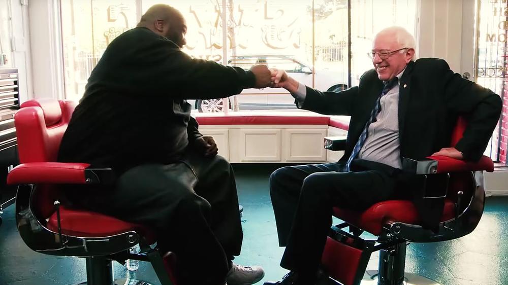 Killer Mike meets with Democratic presidential candidate Bernie Sanders in Atlanta.