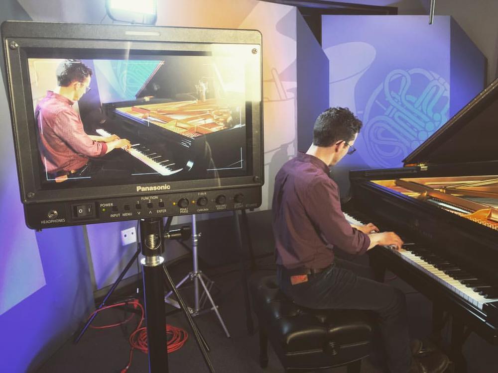 Atlanta-based pianist John Burke plays in the GPB Performance Studio