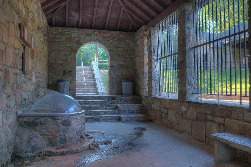 Inside the Spring House at Indian Springs State Park