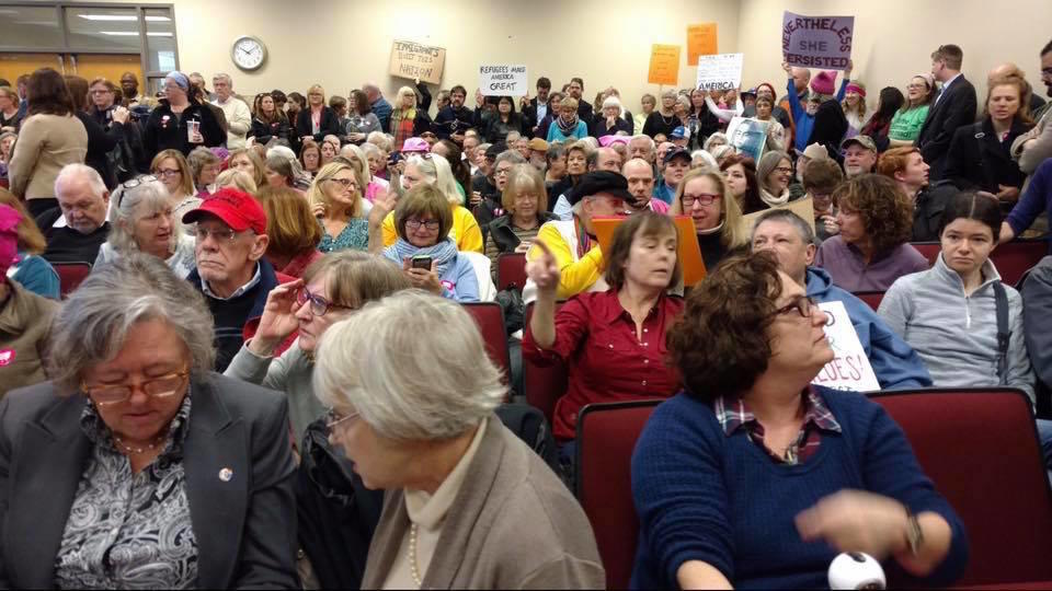 Hundreds of people filled government offices in Greensboro to try and air grievances to members of the staffs of Senator David Perdue, Senator Johnny Isakson and Representative Jody Hice.