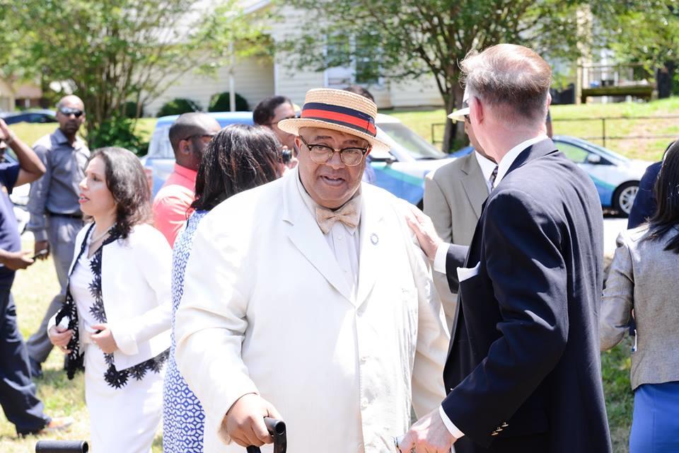 Ivory Lee Young Jr. visits a newly opened park in Vine City last year, part of the district he represented for four terms.