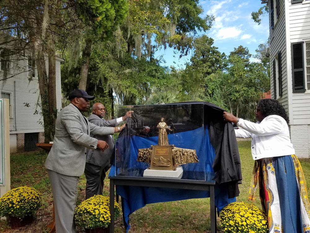 Beaufort, S.C. leaders unveil a model of the future Harriet Tubman monument. The finished product will stand about 14 feet tall.