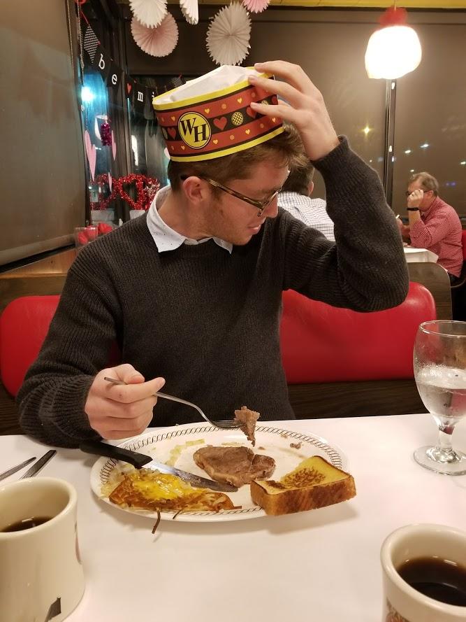 Emily's boyfriend, Will Twait, Emily's boyfriend, Will Twait, at Waffle House on Valentine's Day