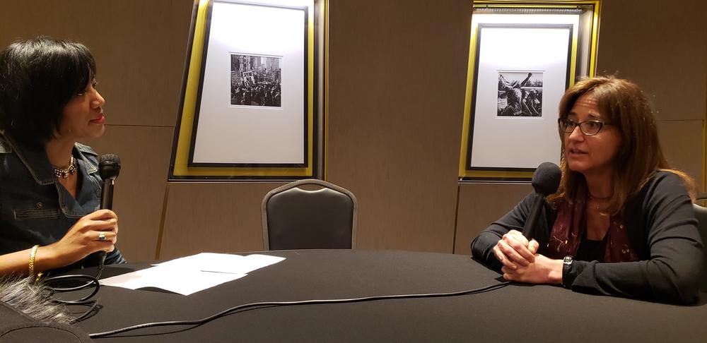 GPB's Leah Fleming (left) sits down with CEO Jill Savitt (right) of the National Center For Civil and Human Rights