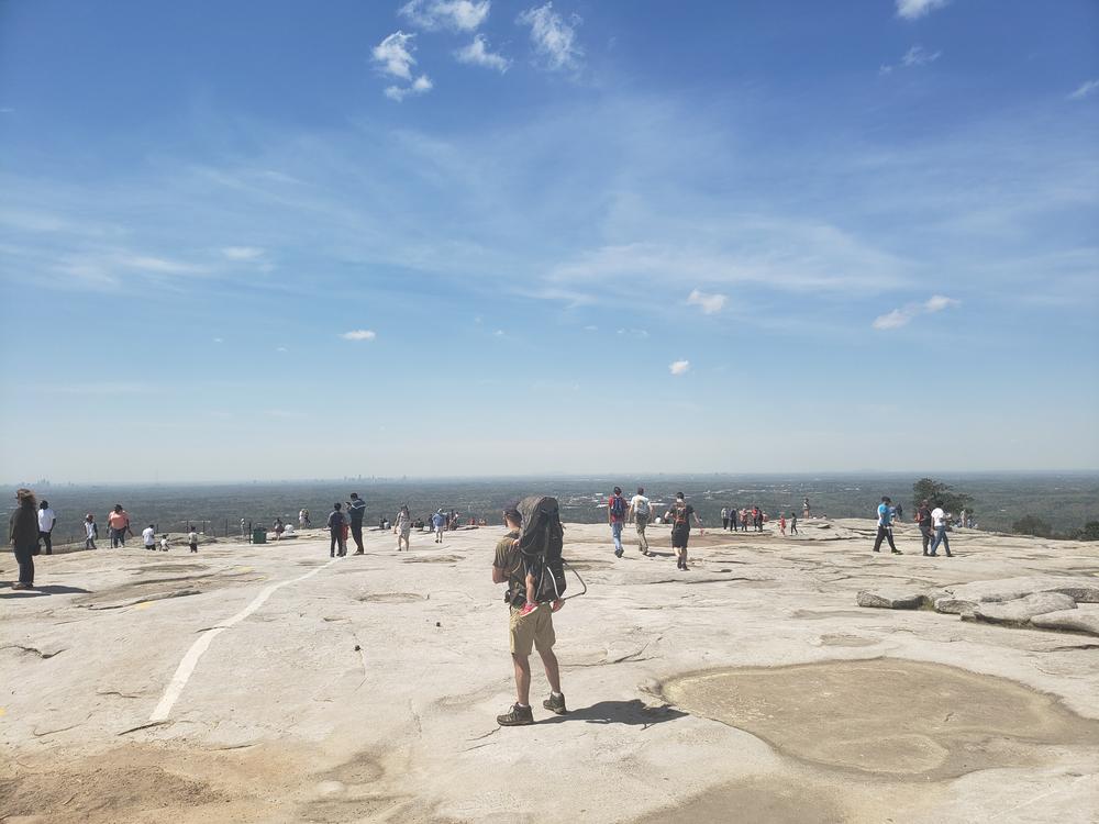 Stone Mountain offers views of Atlanta and Buckhead.