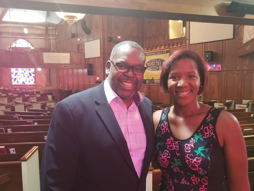 GPB's Leah Fleming interview pastor Emory Berry Jr. at Greenforest Community Baptist Church in East Atlanta. 