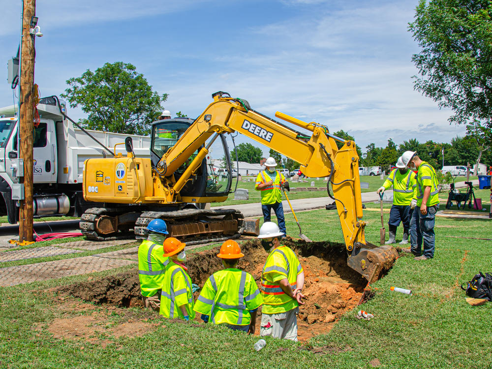 The city of Tulsa, Okla., has begun a test excavation to determine if land on city-owned property is the site of a mass grave from the 1921 Tulsa Race Massacre.