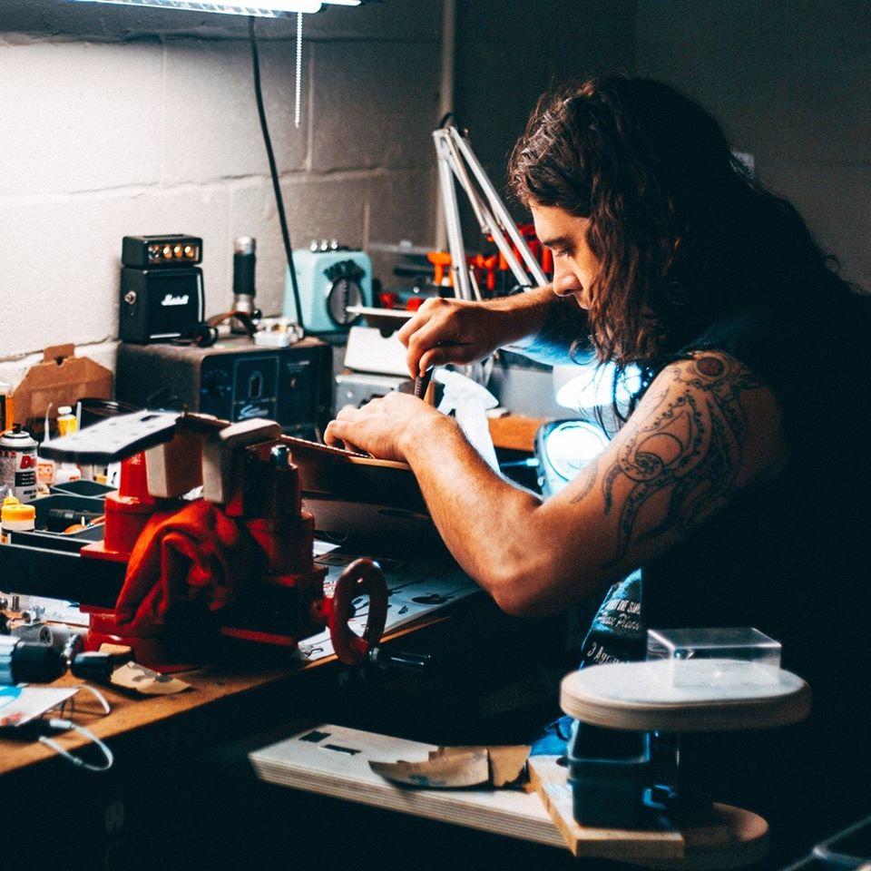Tomas Holgado is the luthier behind the guitars made from wood at the Excelsior Mill.