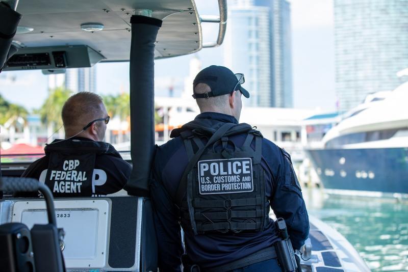 Custom Border Protection Officers On Security Duty At Super