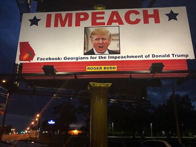 One day after the group Georgians for the Impeachment of Donald Trump paid to have a billboard put up along St. Augustine Road in Valdosta, the Impeach Trump sign was taken down, according to the group's Facebook page 