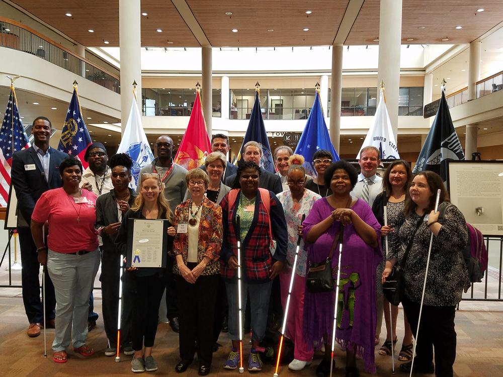 Center for the Visually Impaired's proclamation reading for White Cane Day in 2018.