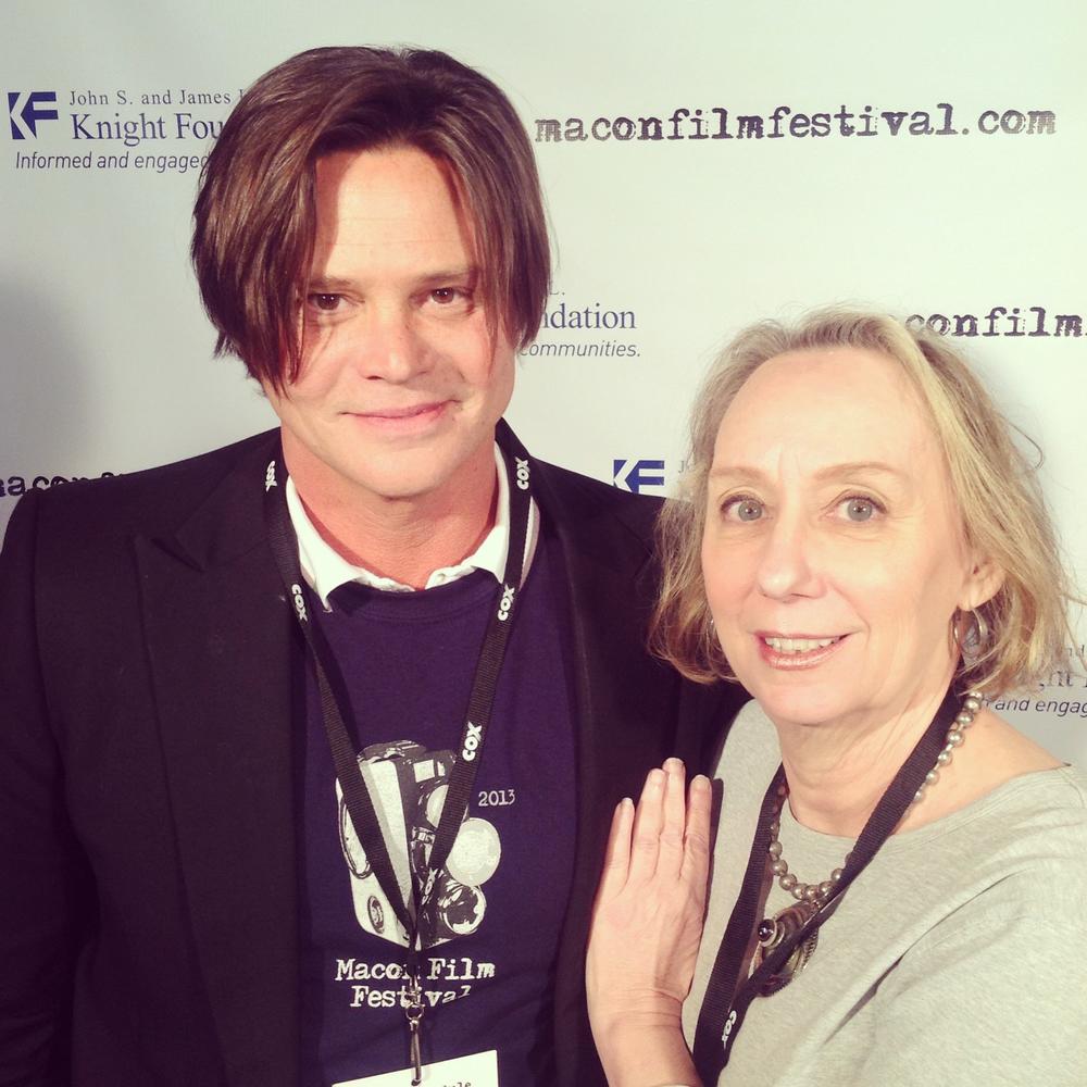 Terrell Sandefur with actress Mink Stole, who was a special guest at the Macon Film Festival in 2013.