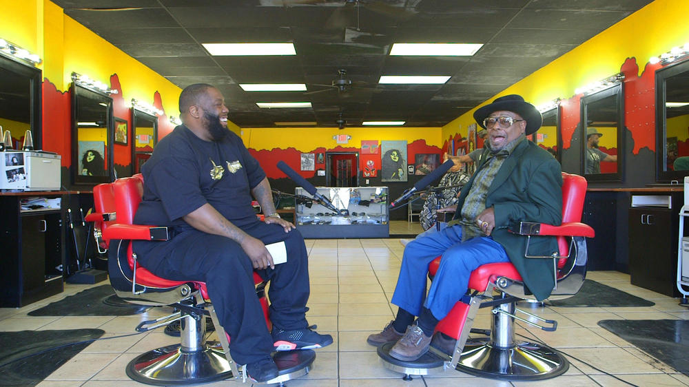 Killer Mike and George Clinton talk barbering, music and history in The SWAG Shop in Atlanta.