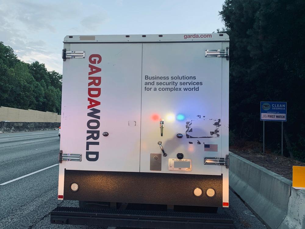 An armored car spilled cash along I-285 Tuesday night.