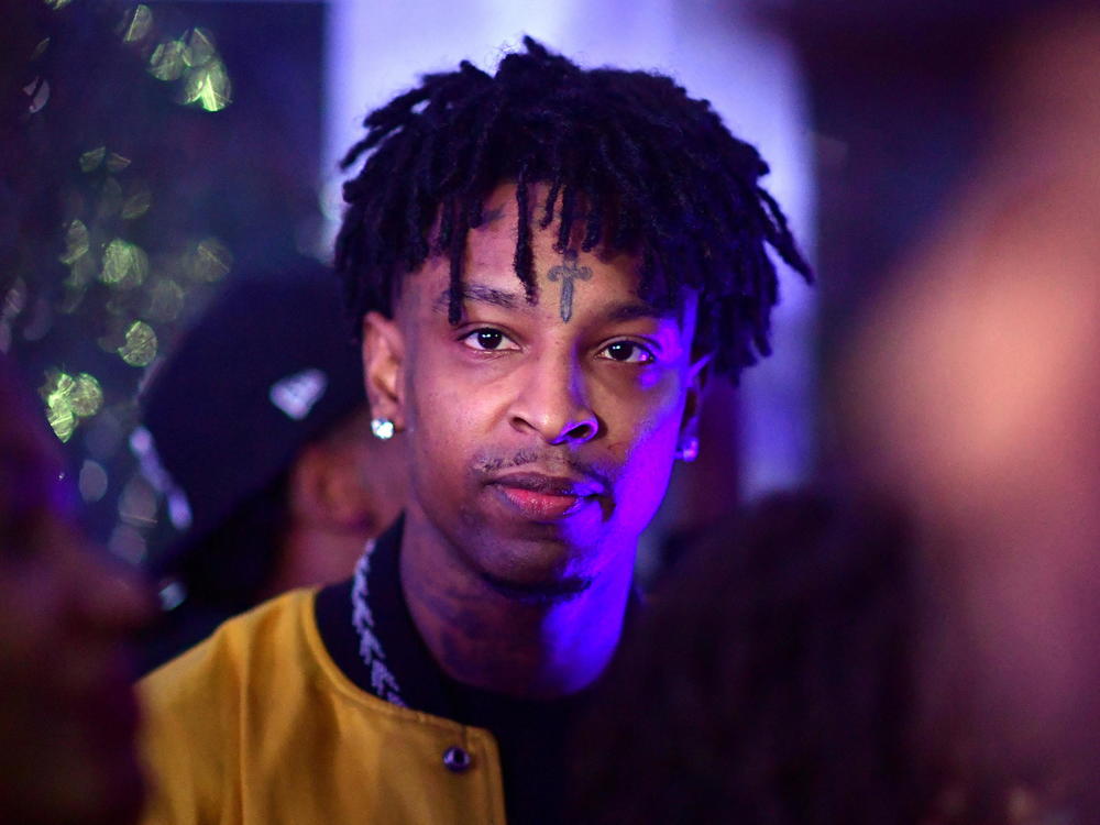 Rapper 21 Savage attends an event related to his new album, I Am > I Was, in Atlanta. The rapper, whose real name is She'yaa Bin Abraham-Joseph, was arrested Sunday by U.S. Immigration and Customs Enforcement.