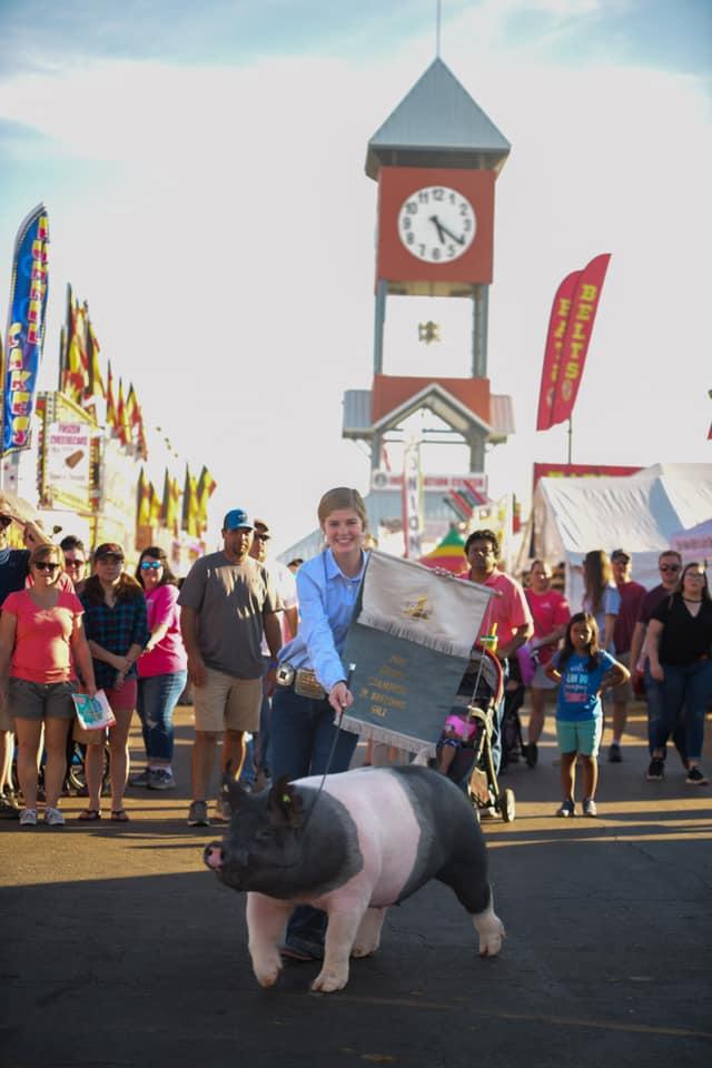 Carolyne Turner is the proud owner of the 2019 Georgia National Fair Jr. Breeding Gilt.