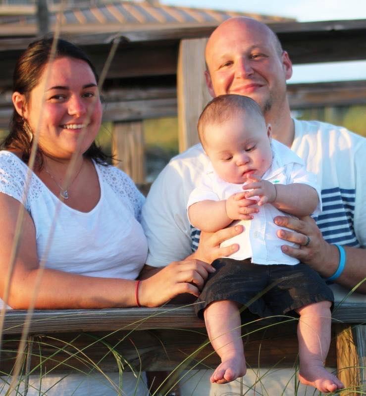 The Dodd family in 2015. Amanda Dodd (left) and Mike Dodd hold 6-month-old Greyson, who was receiving ACTH injections for infantile spasms at the time. 