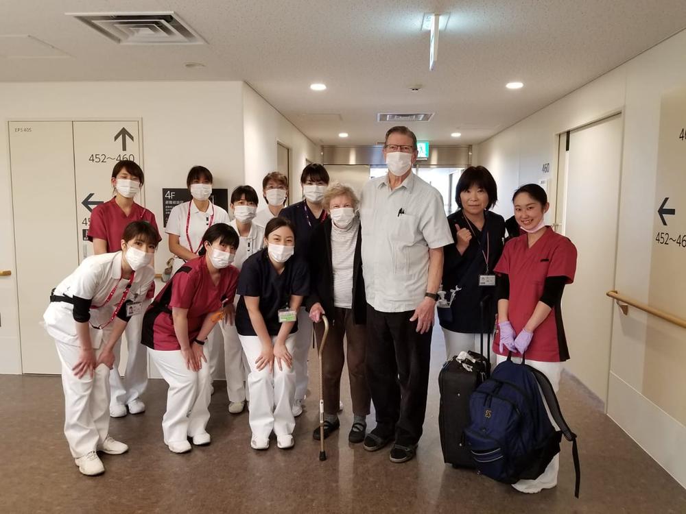 The Smiths are leaving a hospital in Japan where they were quarantined after testing positive for COVID-19 aboard the Diamond Princess cruise ship.