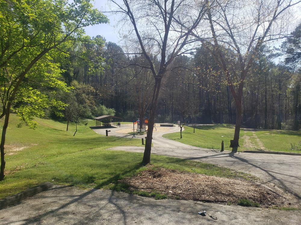Shoal Creek Park in Decatur is one of several playgrounds in Georgia closed to the public during the coronavirus outbreak.