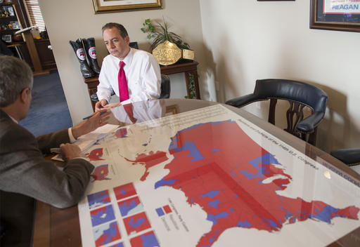 RNC Chairman Reince Priebus answers questions about Thursday's face-to-face meeting between Donald Trump, the GOP's de facto presidential nominee, and House Speaker Paul Ryan of Wis., Friday, May 13, 2016, at RNC headquarters in Washington. 