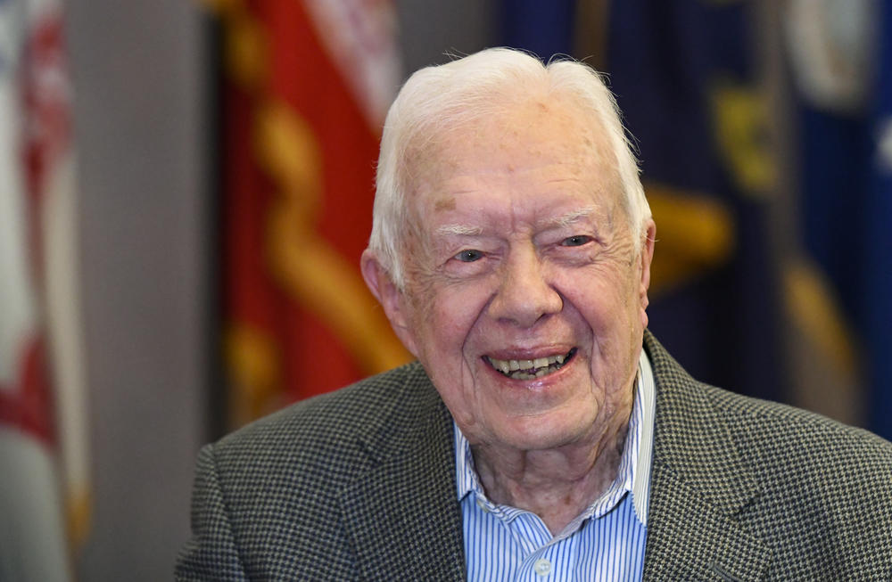 On Tuesday, Aug. 14, 2018, Former President Jimmy Carter, 93, announced he is backing Democrat Stacey Abrams in the race for Georgia governor, becoming the third U.S. president to weigh in. 