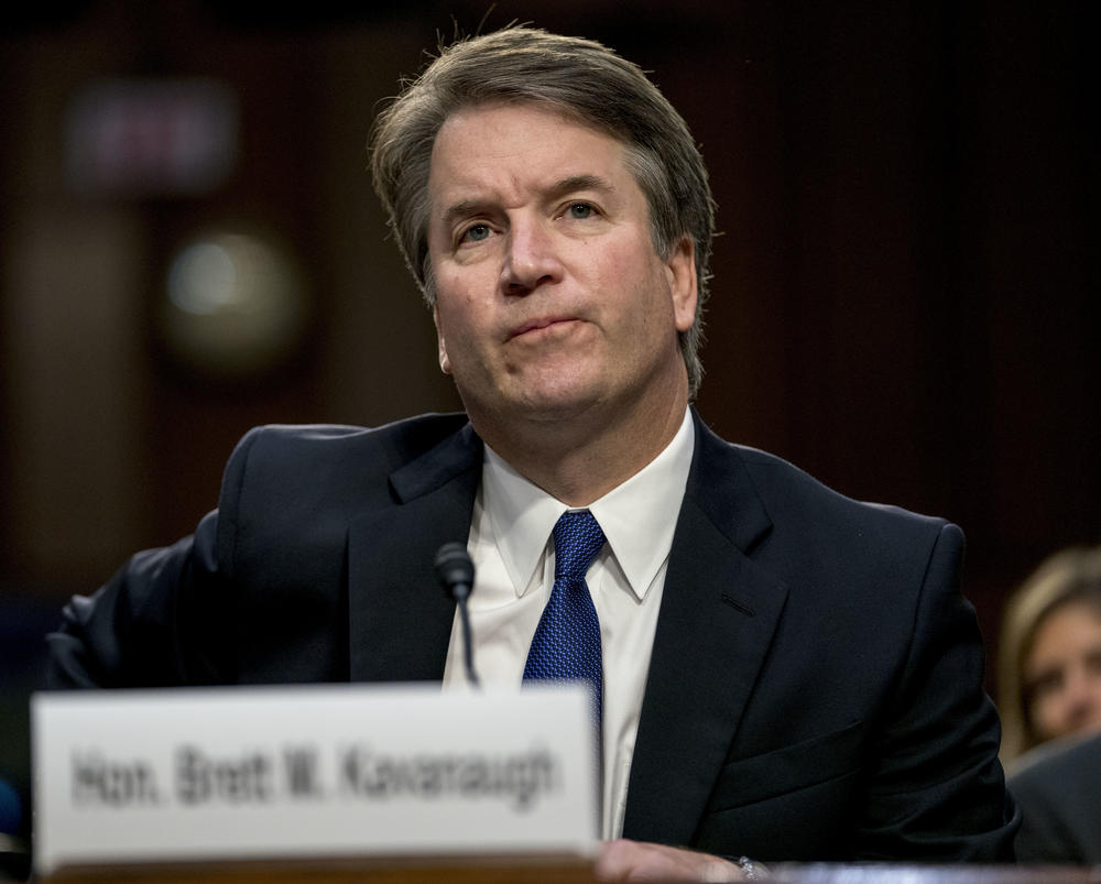 Brett Kavanaugh, a federal appeals court judge, appears before the Senate Judiciary Committee on Capitol Hill in Washington during his Supreme Court confirmation hearing.