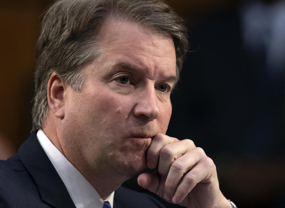 In this Sept. 6, 2018, photo, President Donald Trump's Supreme Court nominee Brett Kavanaugh waits to testify before the Senate Judiciary Committee for the third day of his confirmation hearing on Capitol Hill in Washington.